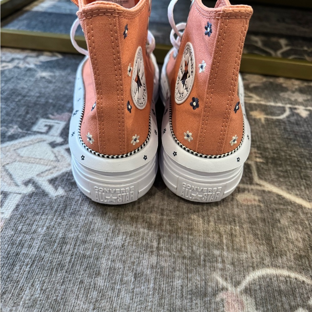 Converse Women's High-Top soft platform Sneakers in Coral